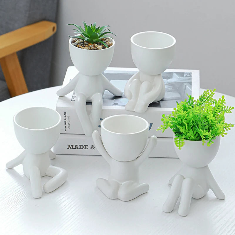 Nordic Creative Cute Tree Man Wall Planter