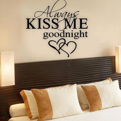 Modern Always Kiss Me Goodnight Art Decor Wall Sticker