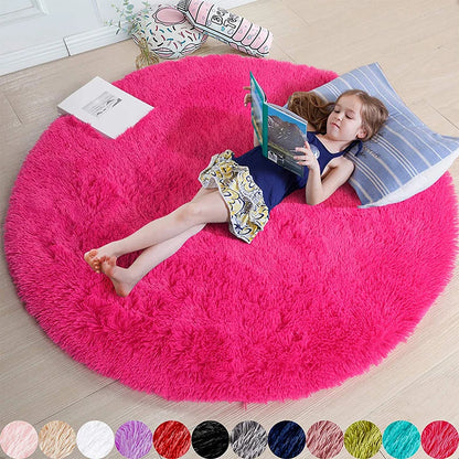 Fluffy Round Rugs