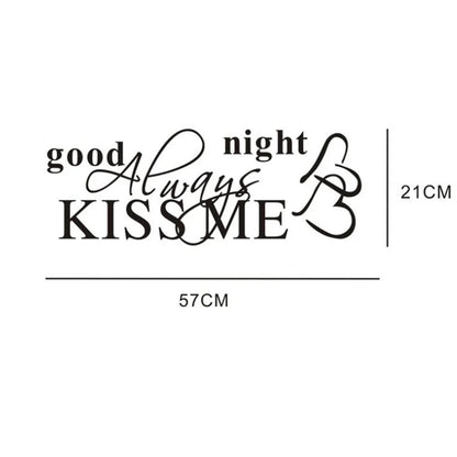 Modern Always Kiss Me Goodnight Art Decor Wall Sticker