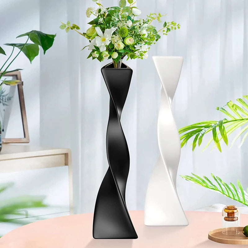 Nordic Unique Spiral Flower Ceramic Vase