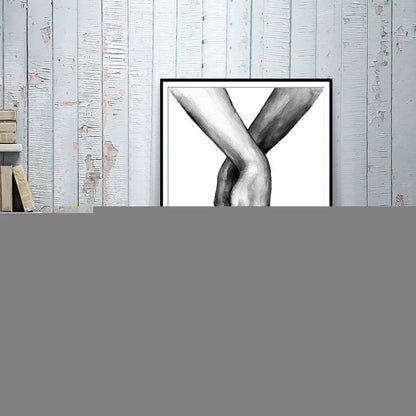 Minimalist Hand In Hand Wall Picture Canvas