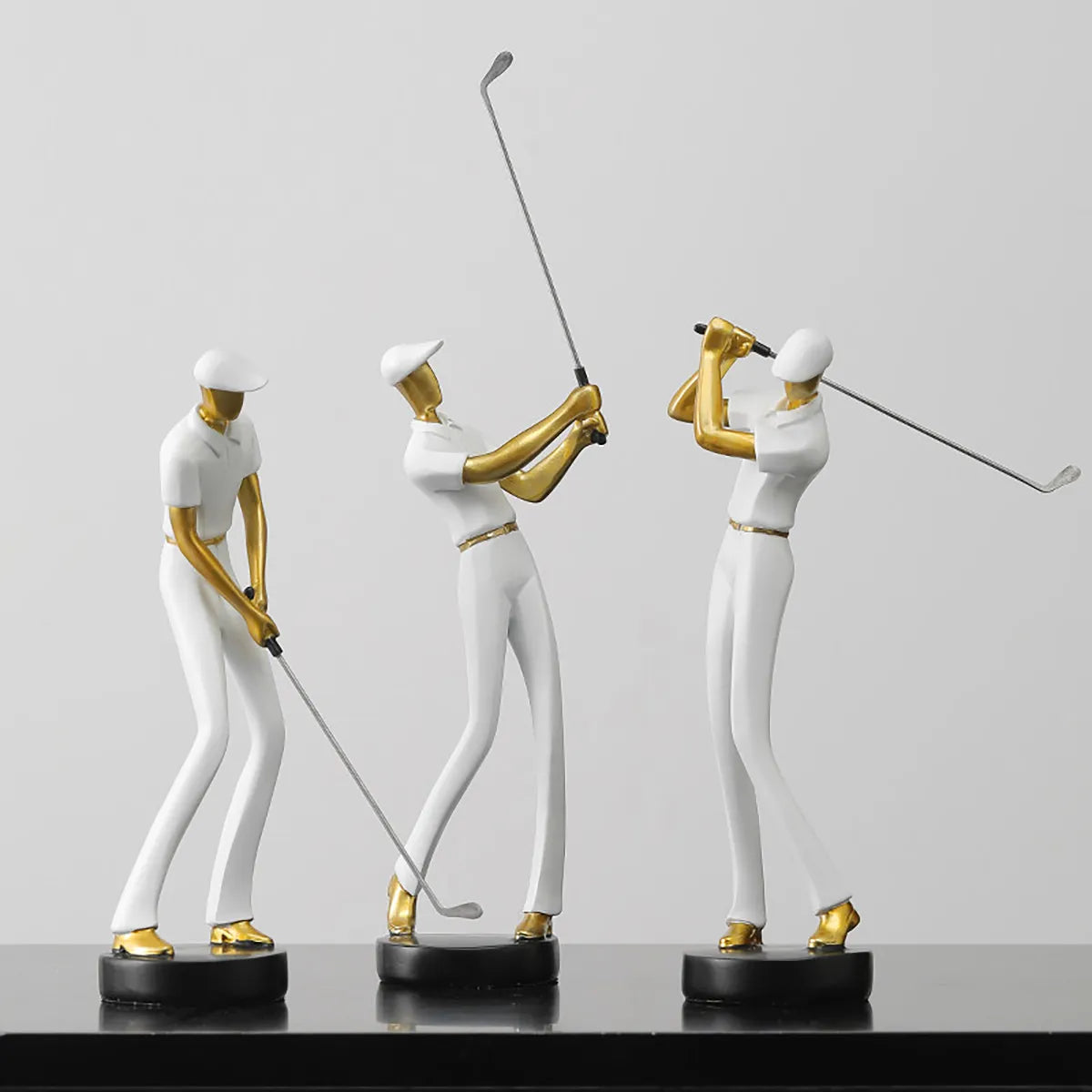 Creative Golfer Figurines Abstract Golf Player Model Ornament